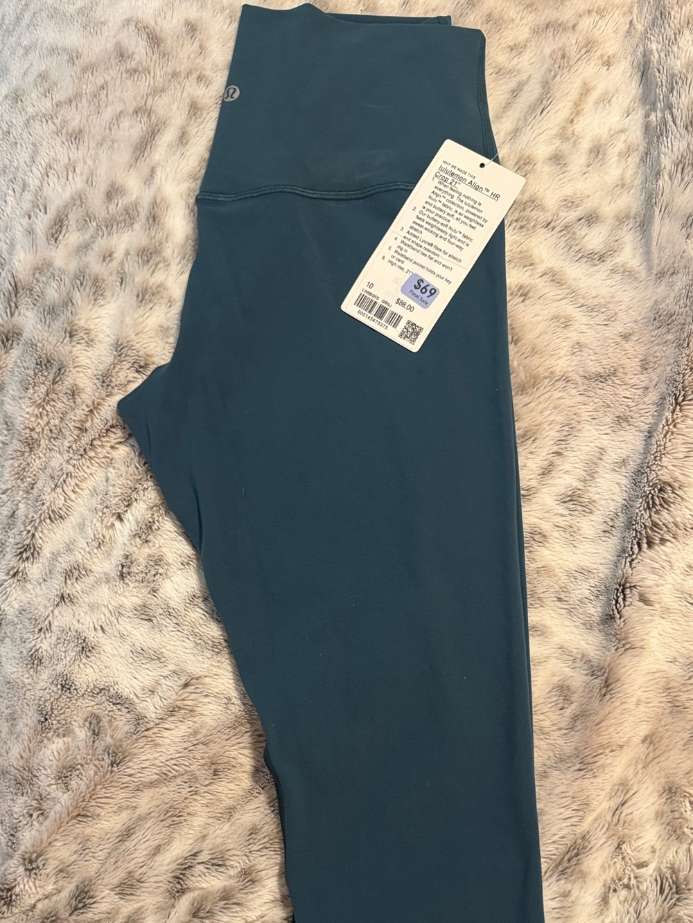 NWT- Lululemon Align Crop II Leggings in Deep Teal